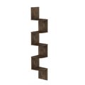 Furinno Furinno FR16122CWN 5 Tier Wall Mount Floating Radial Corner Shelf; Columbia Walnut FR16122CWN